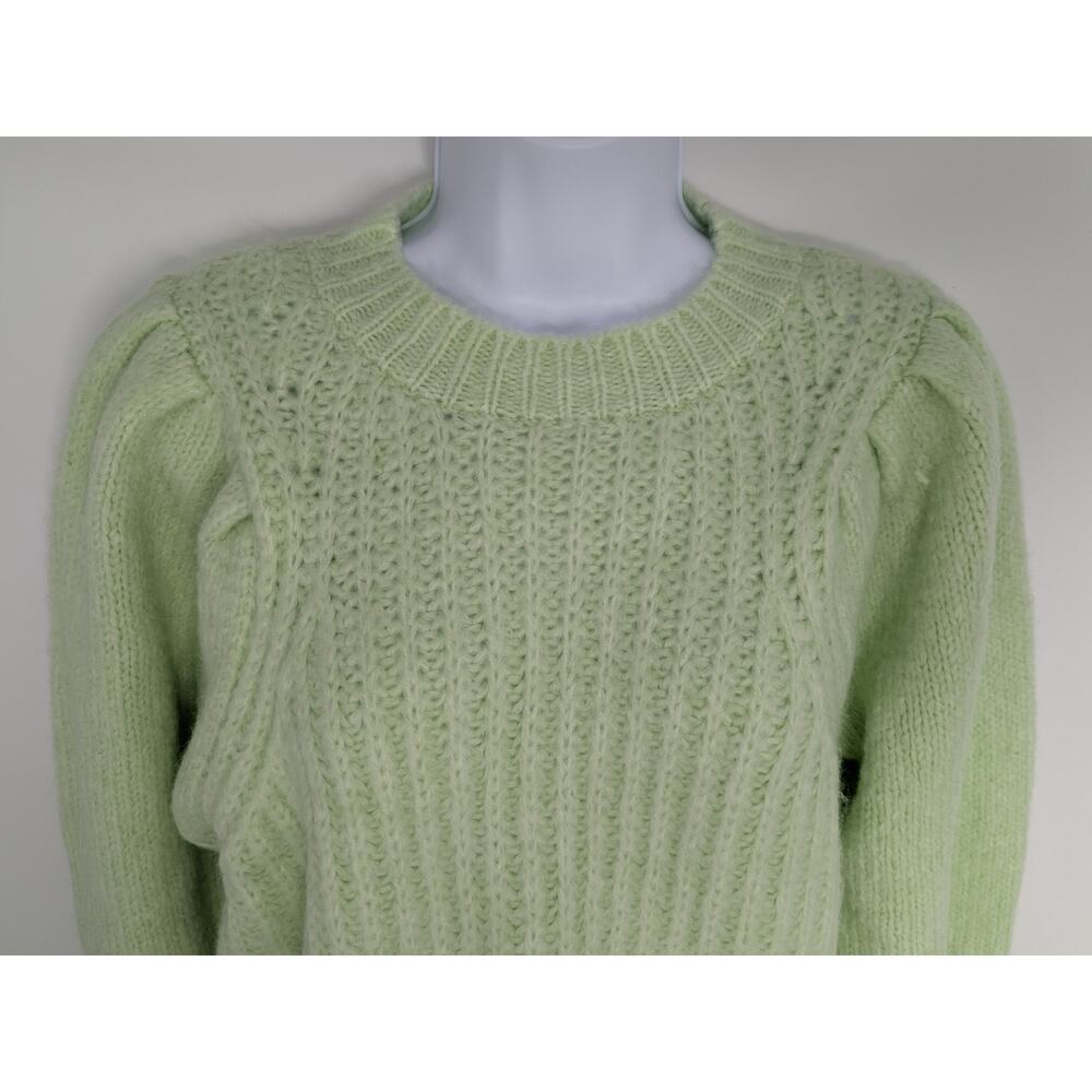 Topshop Pale Green Chunky Knit Sweater Size 4-6 - Picture 3 of 9